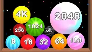 Merge Pool 2048 (Merge Ball Game) - 2048 Шары 3D Игра, Красочный ASMR Геймплей