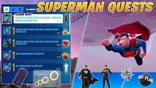 Fortnite All LEAKED Superman Quests(Challenges) Guide! Unlock Superman all Styles