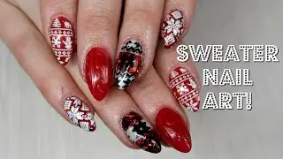 5 Ways to do Christmas Sweater Nail Art! | Day 3
