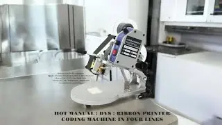 👉Hot Manual : DY8 - Ribbon Printer Batch coding machine in four lines.✅