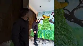 The Biggest Peacock Sculpture of  2024     #construction #sculpture  #artwork  #peacock   #interior