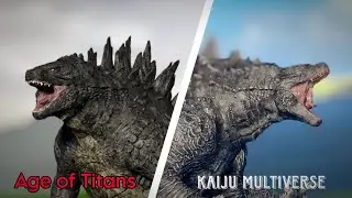 Godzilla 2014 Comparison! | Age of Titans VS Kaiju Multiverse | Roblox 