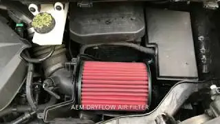 Stock vs AEM Dryflow Air Intake Filter 2014 Ford Escape SE 1.6L Ecoboost
