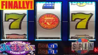 Rare color match win on Triple Diamond Strike! + $5 WHEEL OF FORTUNE + Double 3x 4x 5x Times Pay!