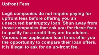 How to Find Legit Companies That Can Offer Unsecured Loans after Bankruptcy