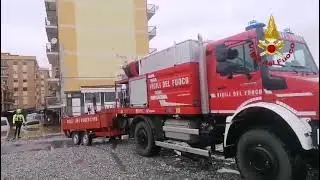 Ciclone Harry a Catanzaro: allagamenti a Lido e vigili del fuoco in azione con le idrovore