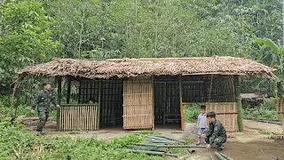 Complete the kitchen with bamboo - Build walls from bamboo/Trieu Khang