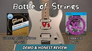 Gibson Brite Wires vs D'Addario XL 09-42 Electric Guitar Strings Demo & Honest Review