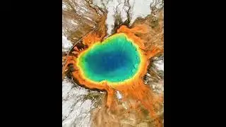 Most beautiful & dangerous hot spring in the world.Grand Prismatic Spring, Yellowstone National Park