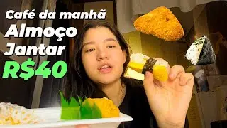 um dia comendo com 40 REAIS no jap&atilde;o 🇯🇵 (na loja de conveni&ecirc;ncia)