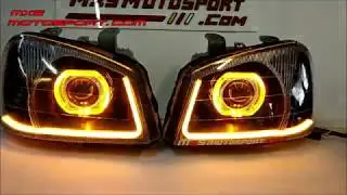 V1810 Maruti Zen LED Daytime Xenon Projector Headlights by MxsMotosport