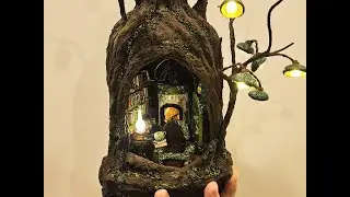 Junk to Treehouse: Mini Treehouse in a Maple Syrup Jar