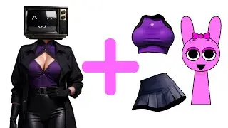 TV Woman + Skirt, Top and Pinki = ??? | Skibidi toilet Sprunki animation