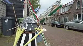 molen de Speelman op een winderige dag