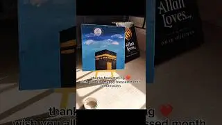 Easy Painting of Kabah 🕋 in moonlight🌙 Ramadan 2025 #ramadan #art #viralshort #diy #2025