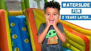 Fun In The Inflatable Water Park: H20 Go Cascade Slide (2 Years Later..)