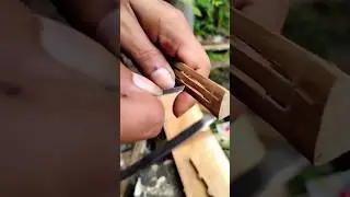 membuat ALAT MUSIK tradisional dari bambu #diy #craft #video #art #tutorial #shorts
