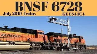 BNSF Empty Well Car Train - ES44C4 BNSF 6728 Westbound Cajon Subdivision