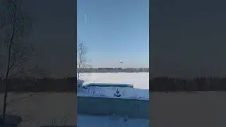 2022 01 22 Посадка частного самолетика на Каму в с Усть Качка Пермск кр