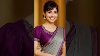 Elegant Purple Puff Sleeve Blouse with Light Grey Silk Saree | Radiant Look ✨Luxe Blouse & Beyond