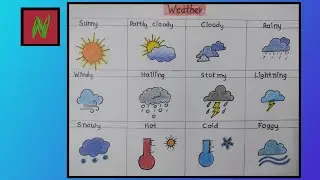 Types of weather drawing | How to draw different types of weather| School project drawing @niyuzart