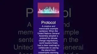 Real-life examples of Protocol  Vocabulary Builder