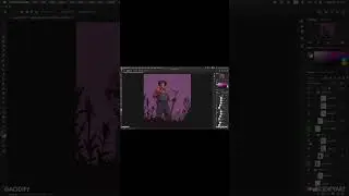 Land of Plenty - Acidify Art (Skeleton Farmer Concept) Digital Painting Photoshop Layer Breakdown