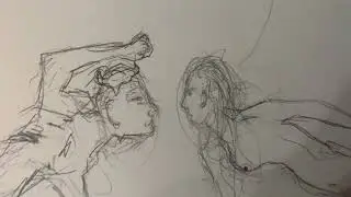 &ldquo;The Battle In Heaven&rdquo; Simple Created Sketch of my imagination 