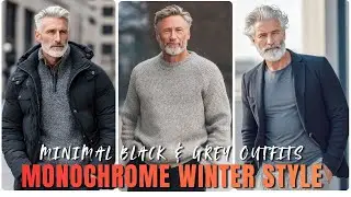 Monochrome Winter Style &mdash; 20 Minimal Black & Grey Outfits for Mature Men - men's fashion