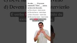 Concord&acirc;ncia verbo haver + auxiliar  #portugu&ecirc;sdozero  #portugu&ecirc;sconcursos