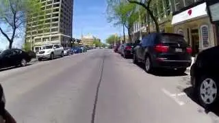 Downtown Sarnia on bike