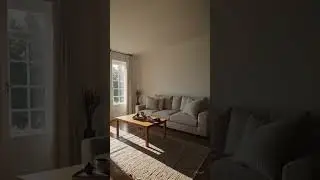 Minimalist Living Room | Wood & White Calm Interior 🌤️