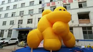 Custom Digital Inflatables Balloon Yellow Mascot for #Stagedesign #AdvertisingInflatable Decoration