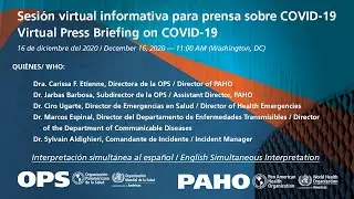 Press Conference OPS COVID 10 December 16 2020 ENGLISH AUDIO