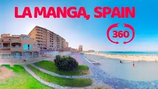 La Manga resort,  Spain  VR 360 travel video.  Ла Манга, Испания.