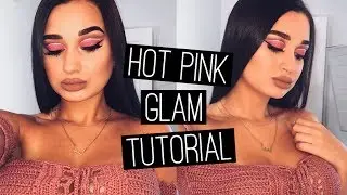Hot Pink Cut Crease Makeup Tutorial | Lamia Dagher