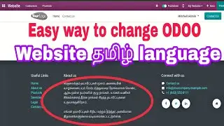 ODOO 15 - Change website தமிழ் language Front end | easy method #odootech #odoo #odoo15