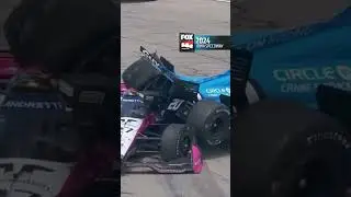A wild one at Iowa Speedway in 2024 😮 #indycar #racing #throwback #iowa