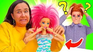 La bambola Barbie fa la modella del parrucchiere 💇 Video e giochi con le bambole