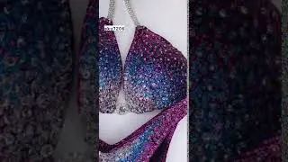 Deep Blue/Fuchsia Figure Competition Suit