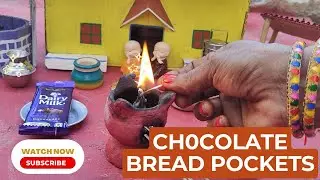 Chocolate Bread Pockets #food #chocolate #cooking #miniature #trending #foodie #miniaturekitchen