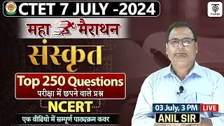 CTET July 2024 |संस्कृत Sanskrit Mahamairathan Top 250 Questions NCERT Based by Anil Sir
