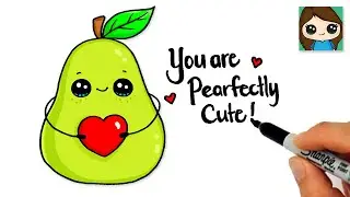 How to Draw a Pear 🍐Cute Food Pun Art