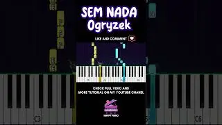 SEM NADA &ndash; Ogryzek Piano Tutorial Easy #pianotutorial #semnada #phonk  #music #dance  #beginnerpiano