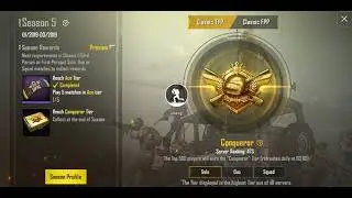 Reached Season 5 Conqueror 😍🔥 #pubgmobile