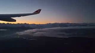 Sunrise 🌅 over Swiss Alps. #swissalps #swissairlines #sunrise