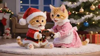 Ginger Kitten Gets an Unexpected Gift & Spends a Cozy Christmas with Mama Cat 🐱🎁🎄