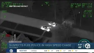 VIDEO: MSP chopper follows wild chase of shooting suspects in Detroit