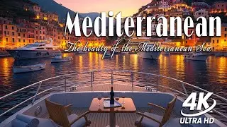 🌊 ITALIAN 🌅 Mediterranean Music 🐬 2+ Hours Scenic Amalfi Coast & Lake Como Relaxation 4K