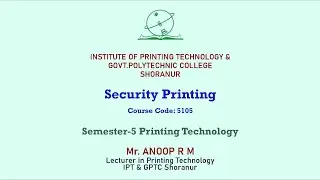 Security Printing - Water Mark